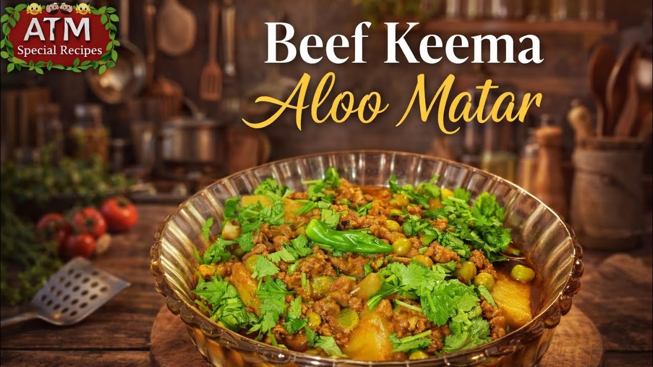 Beef Keema Aloo Matar Recipe | Easy & Tasty Pakistani Keema Aloo Matar | ATM Special Recipes 