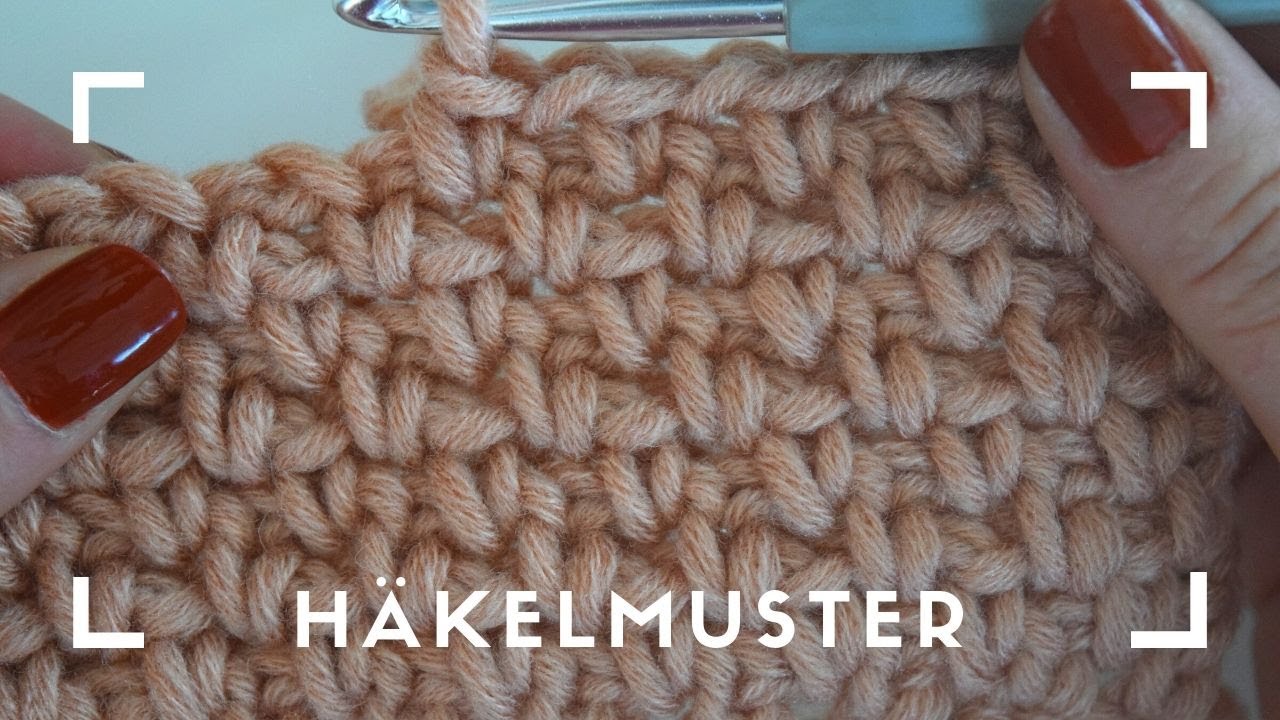 Einfaches Häkelmuster, Moosmuster häkeln, moss stitch