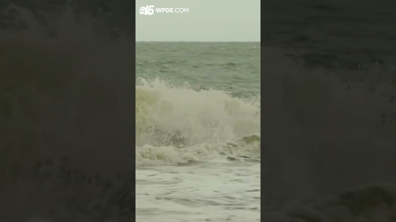 Local man surfs tube in Garden City as Tropical Storm Debby moves up coast