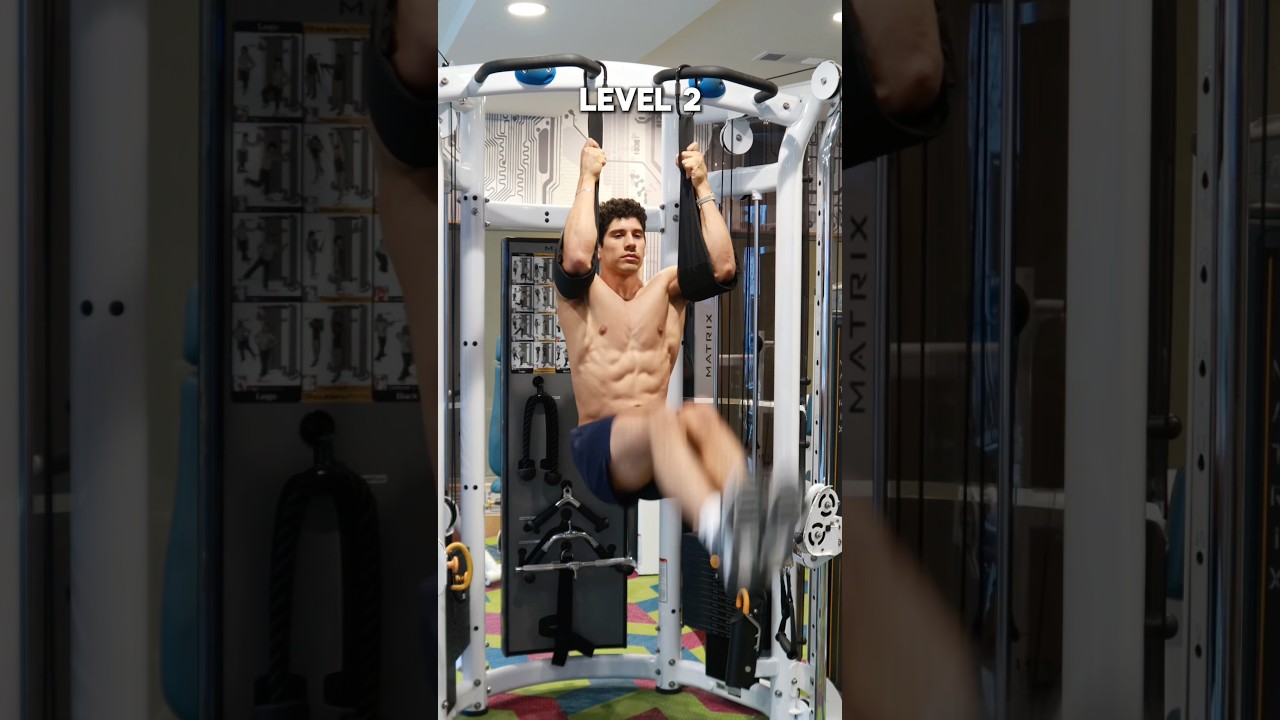3 levels of hanging leg raises gong leg raises for abs 