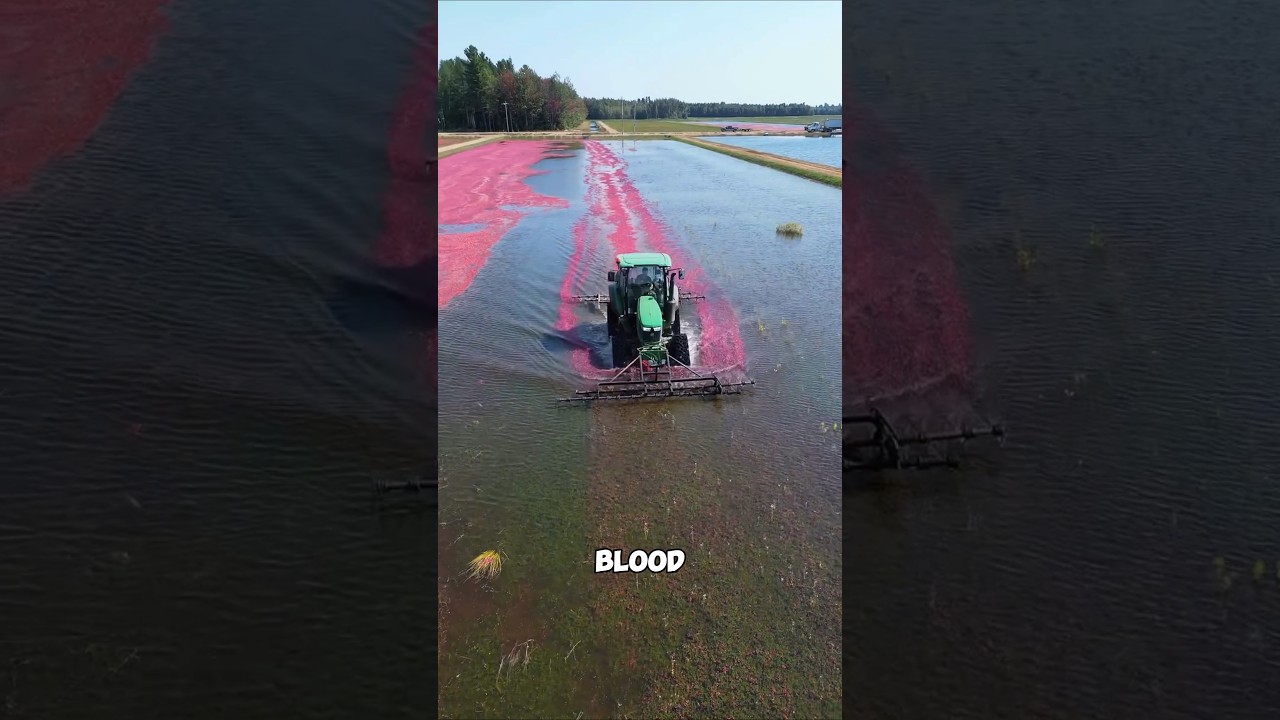 Почему клюквенные плантации краснеют 😱