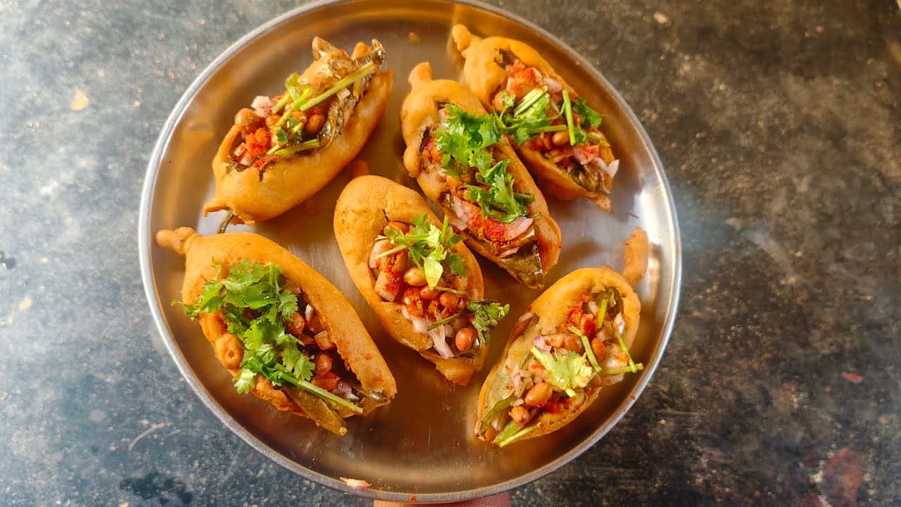 Evening snacks Andhra style stuffed spicy mirchi bajji |బండి మీద అమ్మే రుచితో perfect మిరపకాయ బజ్జి 