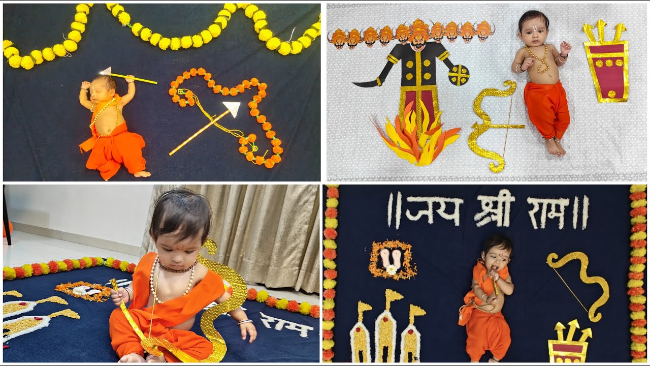 Ram Navami Theme Baby Photoshoot Ideas At Home | Jai Shree Ram | Ram Theme #babyphotoshoot #ramnavmi