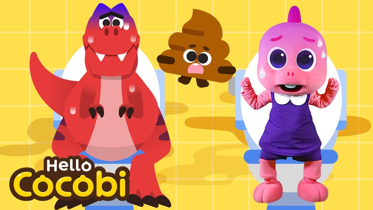 T-Rex Can't Go Potty! Dinosaur Songs for Kids | Dance Along & Nursery Rhymes | Hello Cocobi