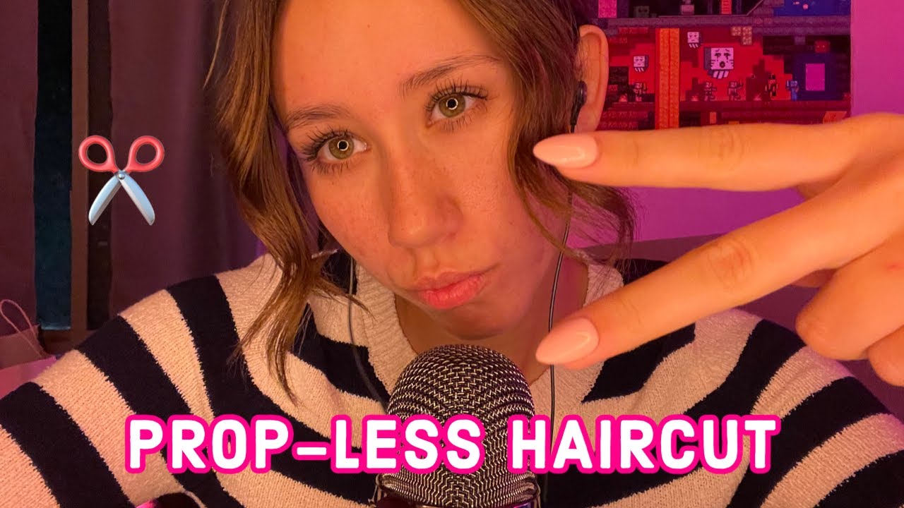 ASMR | prop-less haircut (realistic scissor sounds)