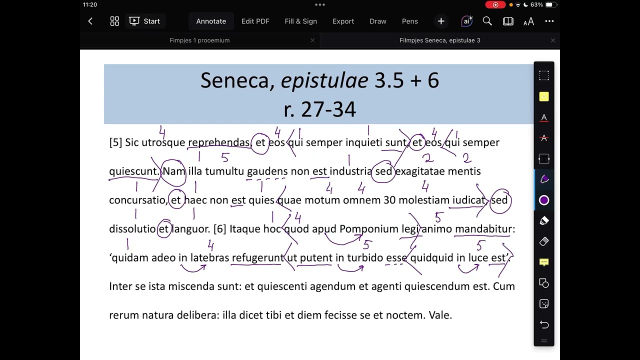 Seneca Epistula 3: 5 + 6 Houd het juiste midden