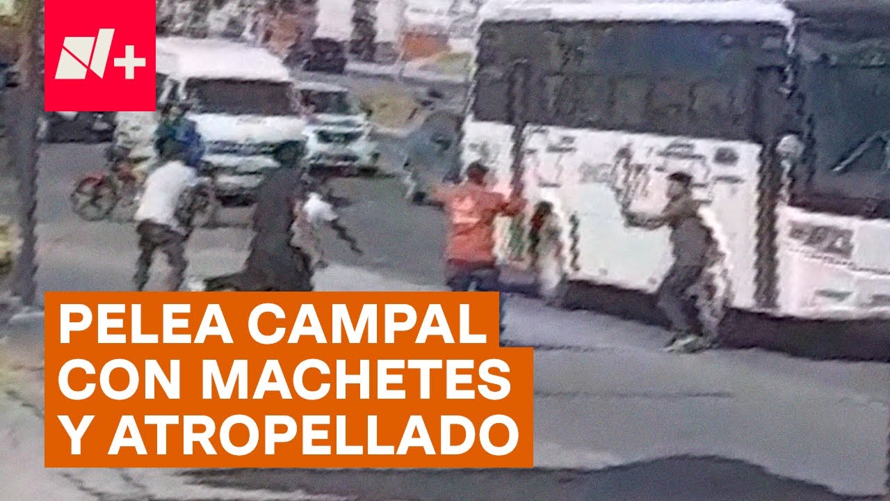 Taxistas se enfrentan a machetazos en pelea campal en Nuevo León - N+