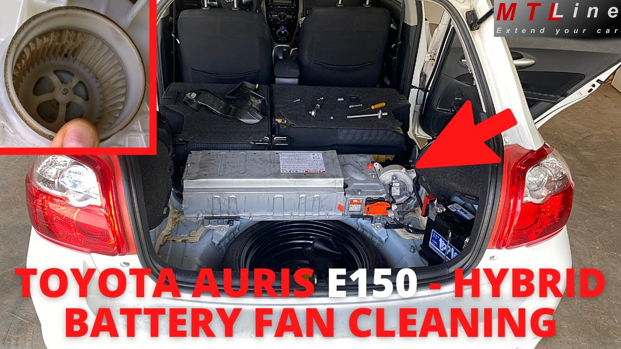 Toyota Auris (E150), 2011 – очистка вентилятора гибридной батареи – пошаговое руководство