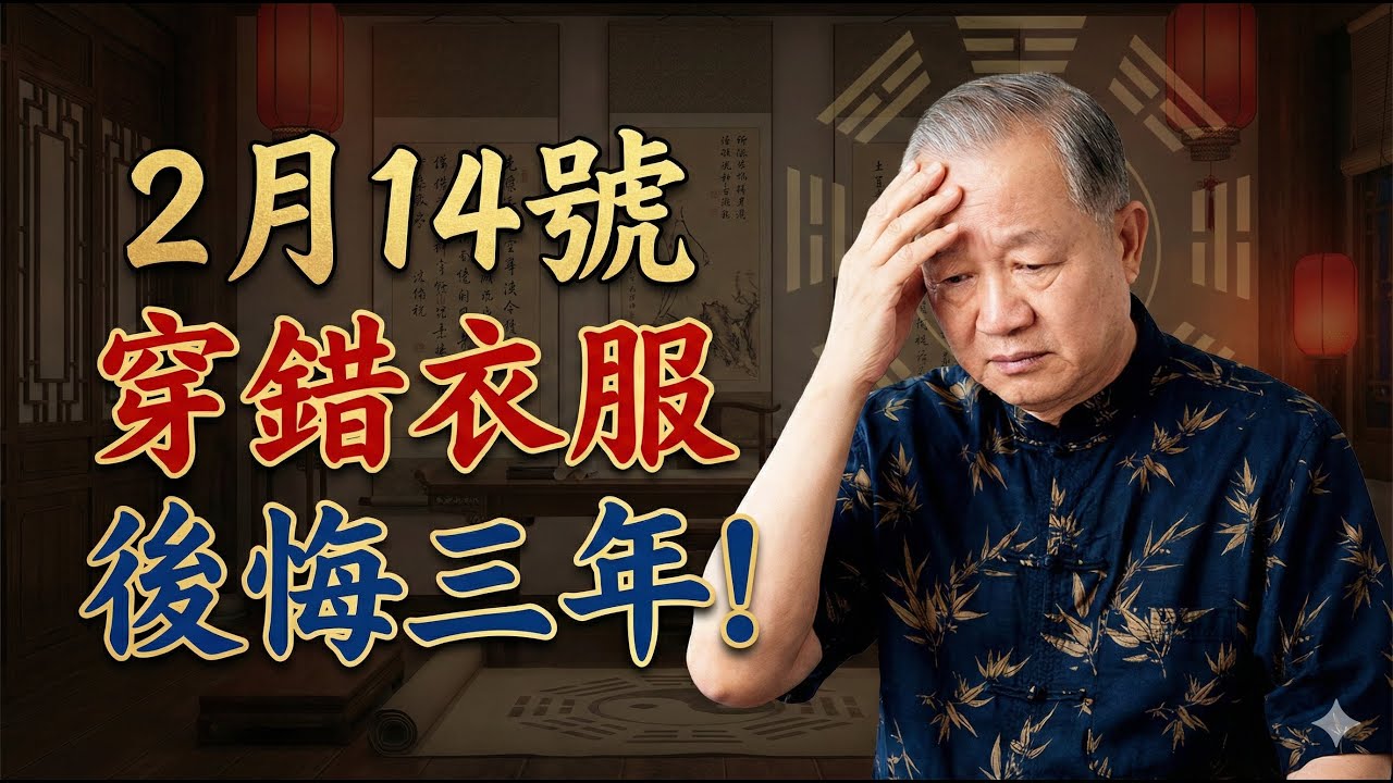 2月14號注意了！5生肖穿黃保平安，3類人穿白改天命！曾仕强：擋災避禍，迎接2026潑天富 #曾仕強 #易經智慧 #2026馬年 #赤馬紅羊劫 #九紫離火運