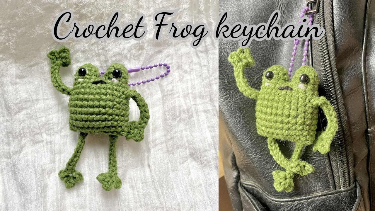 🐸 Cute Frog Keychain Crochet Tutorial | Easy & Fun Crochet Project | Móc móc khoá con ếch dễ thương