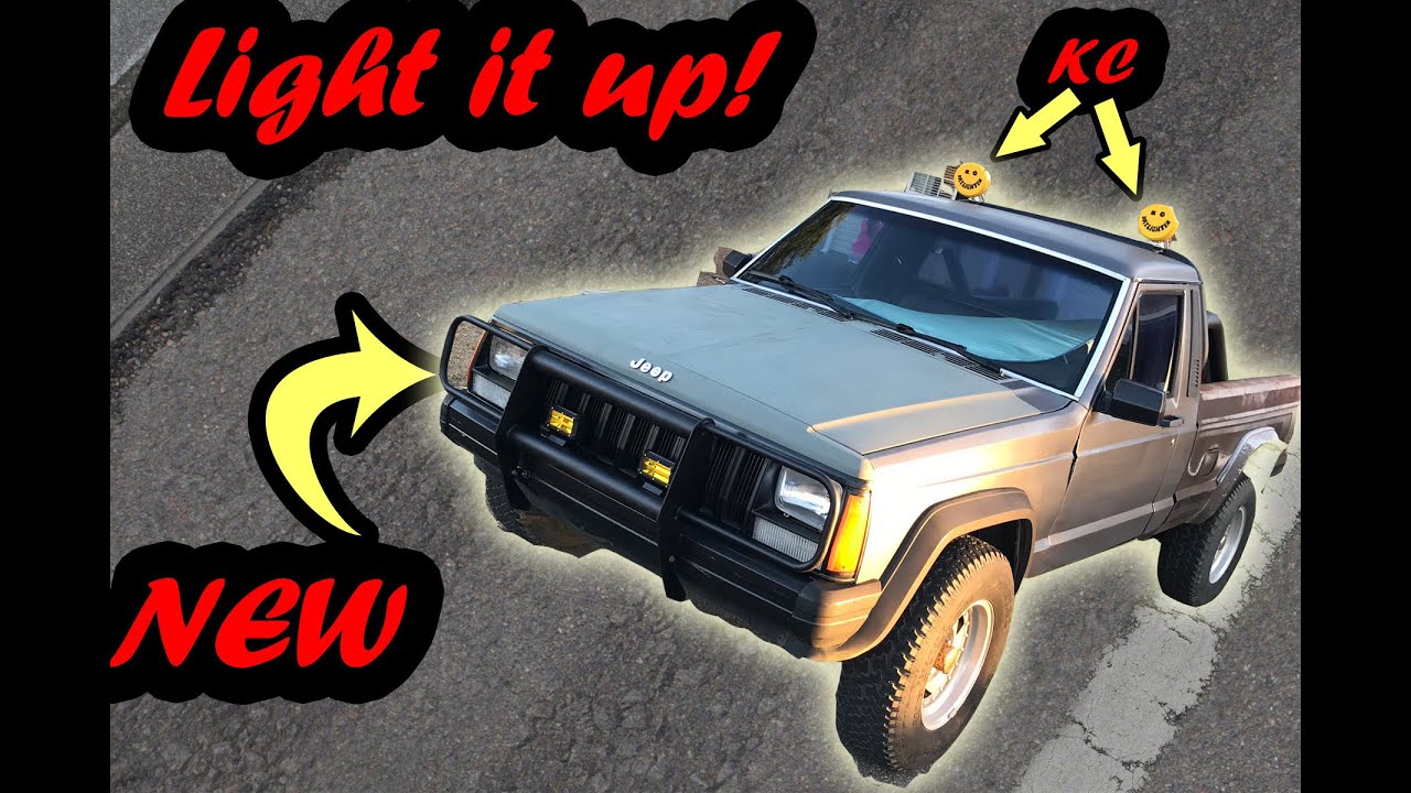 Jeep Comanche Project Ep. 9 KC lights and brush Guard!