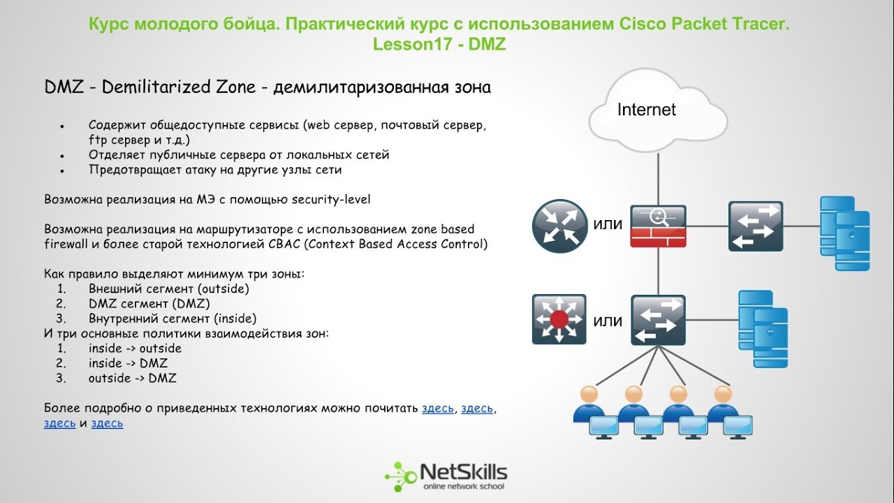 17.Видео уроки Cisco Packet Tracer. Курс молодого бойца. DMZ