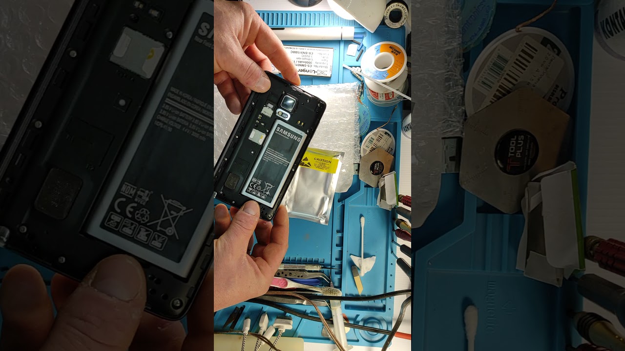 Замена батареи на стареньком Samsung n915f