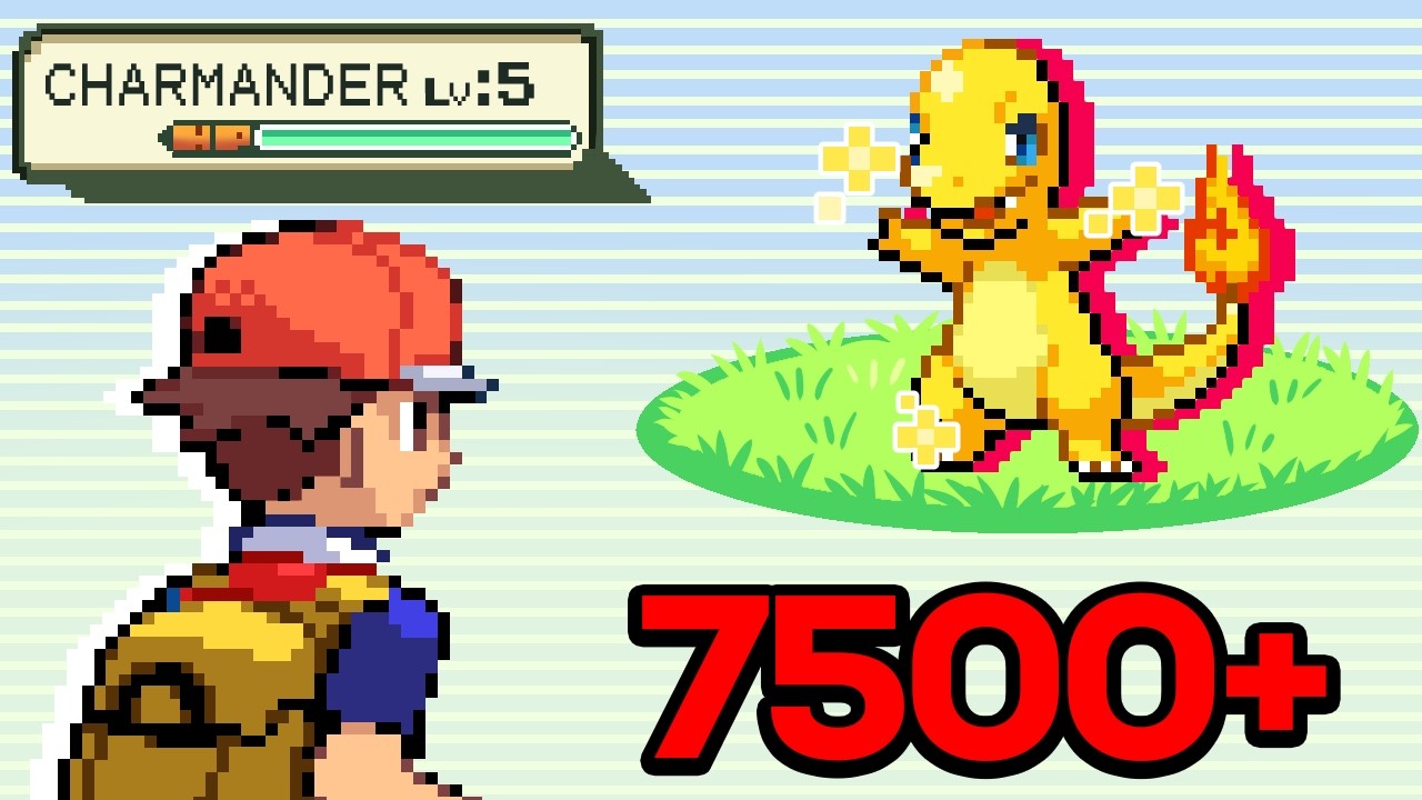 ✨ Shiny Hunting CHARMANDER in Pokemon Fire Red! (7,500 RESETS)