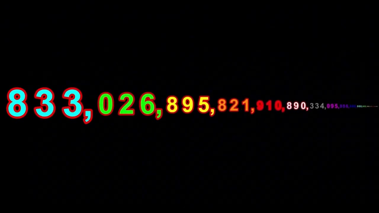 Numbers 0 to 1 Vigintillion with sounds