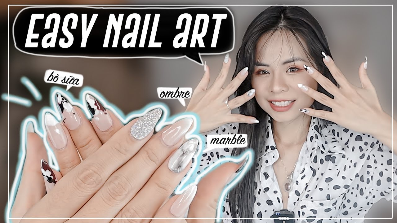 5 Mẫu Nail Art Đơn Giản Dễ Làm Cho Người Mới Bắt Đầu♡ 5 easy nail art designs ♡ tuta nguyen
