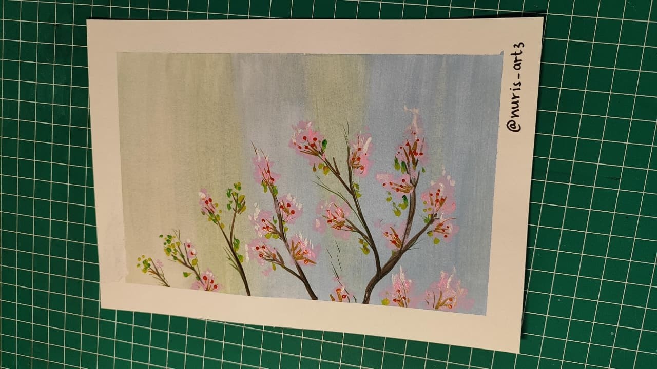 Tutorial Melukis Pohon Sakura
