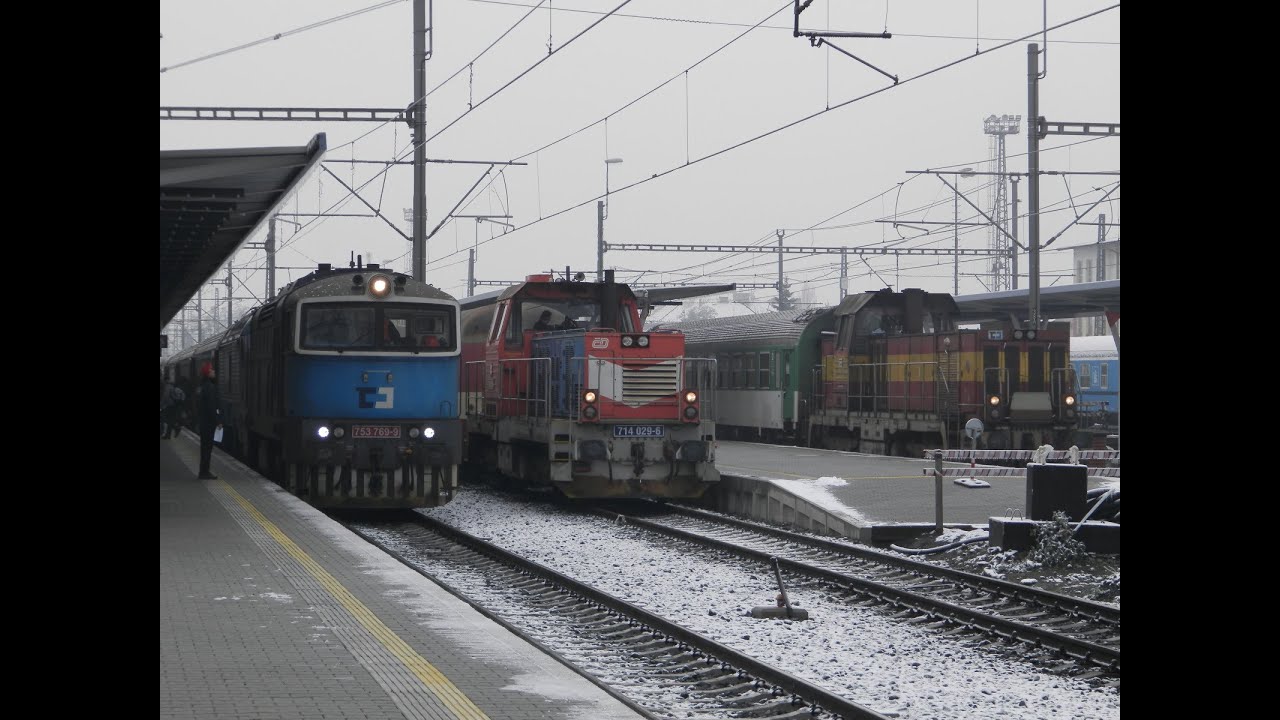 Motorové lokomotivy při kalamitě v Olomouci