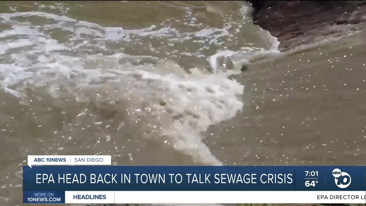 EPA head back in town to talk sewage crisis