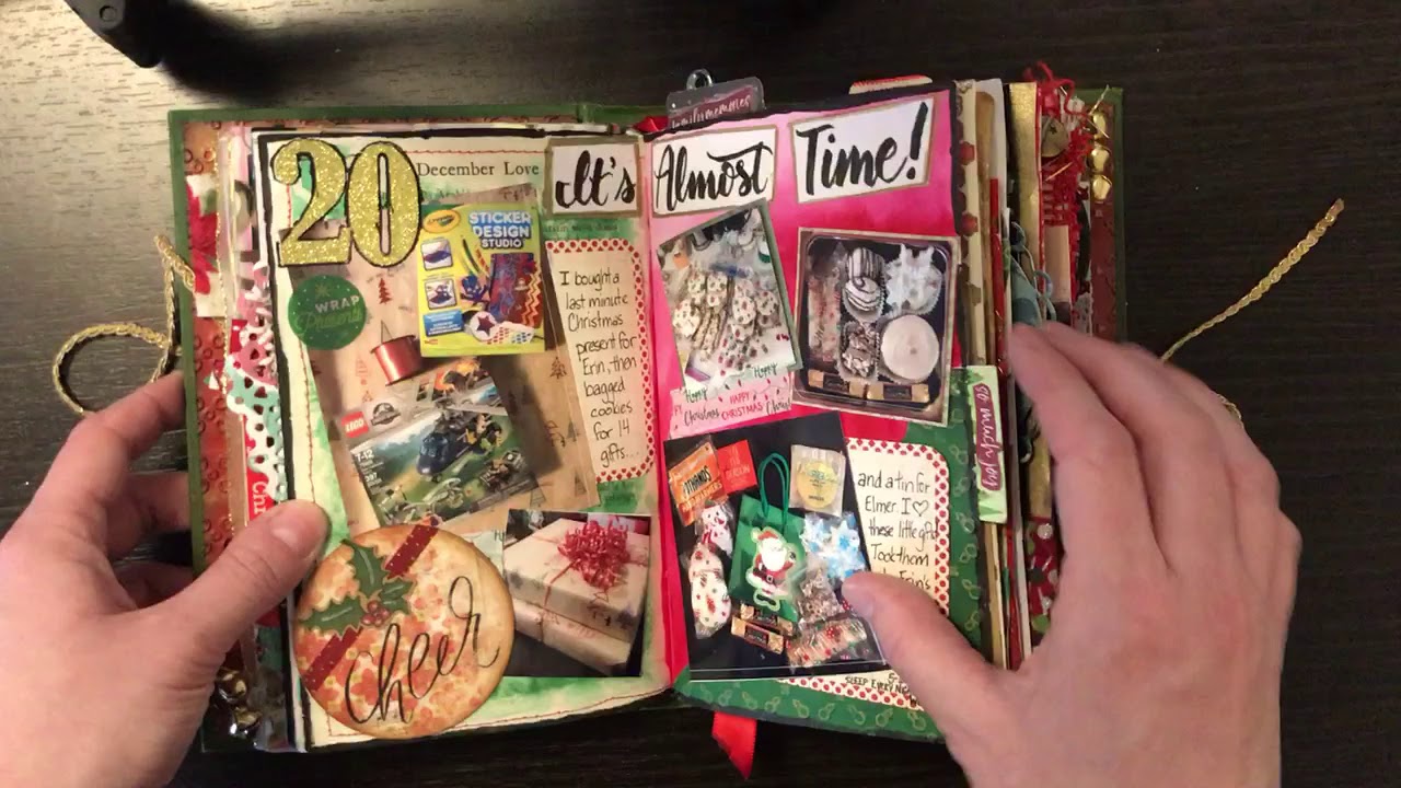 Completed December Daily Junk Journal Flip Through