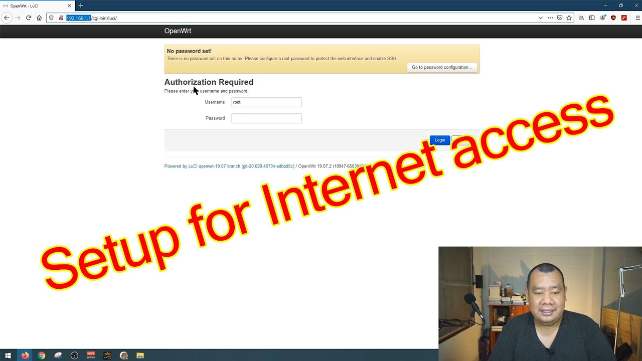 การ config router openWRT เพื่อออกสู่ internet สำหรับ network ประสิทธิภาพสูงสำหรับสำนักงาน