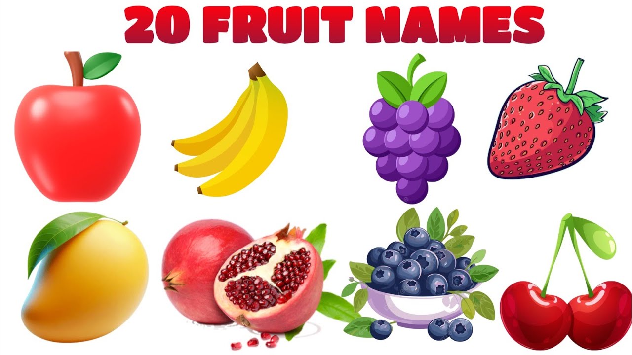 Fruits Names In English For Kids | Learn Fruits Names In English With Pictures | Fruits Vocabulary 