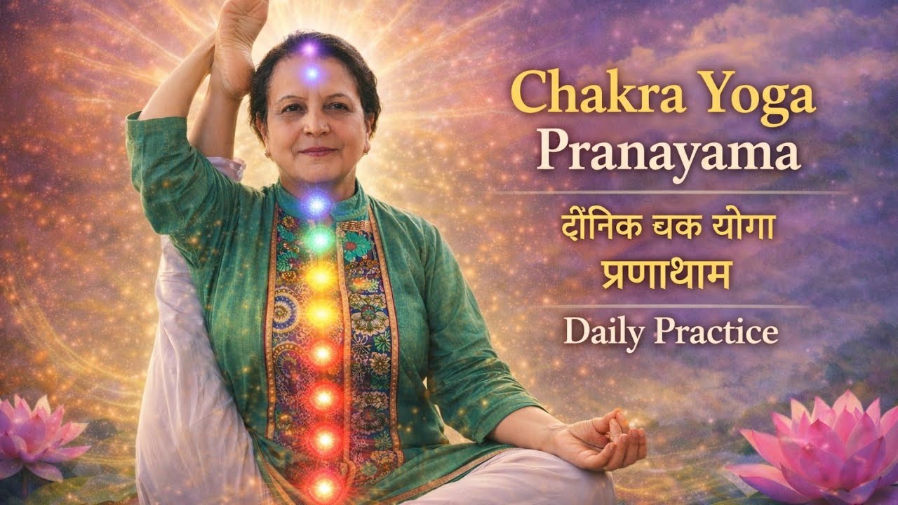 नित्य चक्र योग: शरीर, मन और आत्मा को हील करें.Chakra Yoga Pranayama Pancha Kosha Awakening Practice.