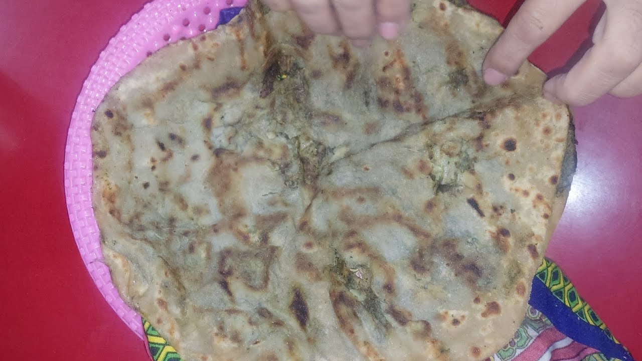 Whole Spinach Potato Curry & Aloo Palak Paratha | Traditional Desi Village Recipe | Easy & Healthy