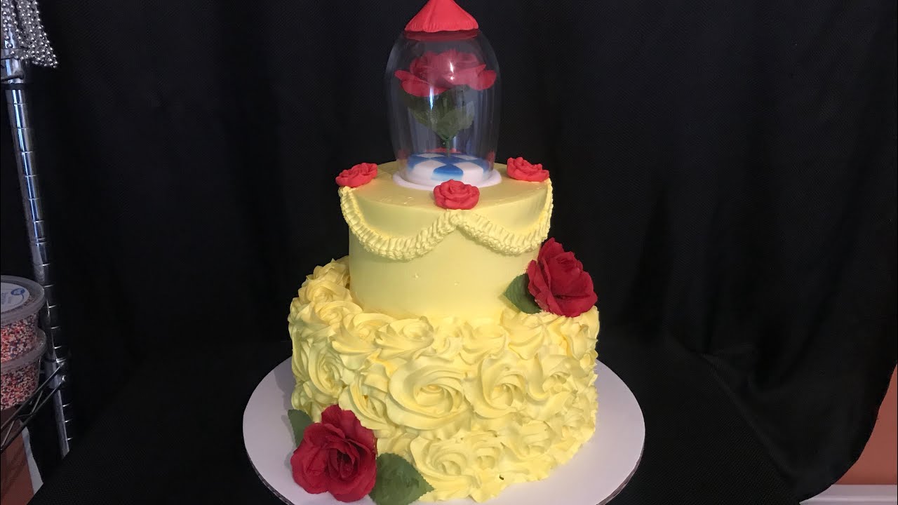 Pastel de la bella y la bestia (beauty and the beast cake)