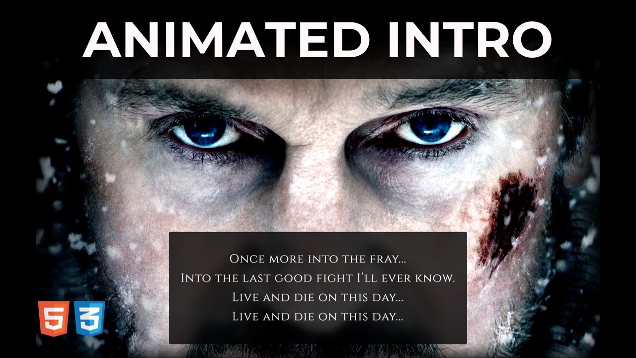 Animated Intro (HTML & CSS)