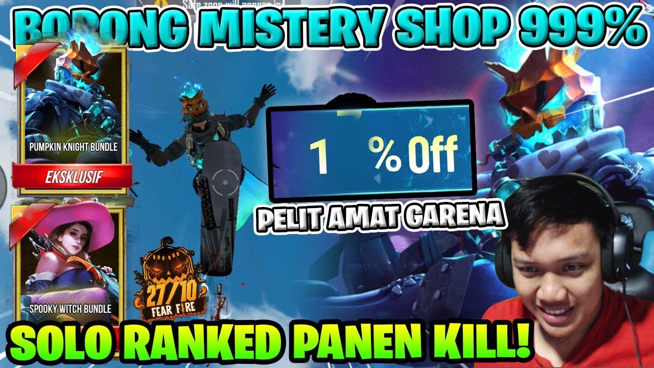 BORONG MISTERY SHOP HALLOWEEN! LANGSUNG BANTAI SEMUA DI SOLO RANKED! - Garena Free Fire