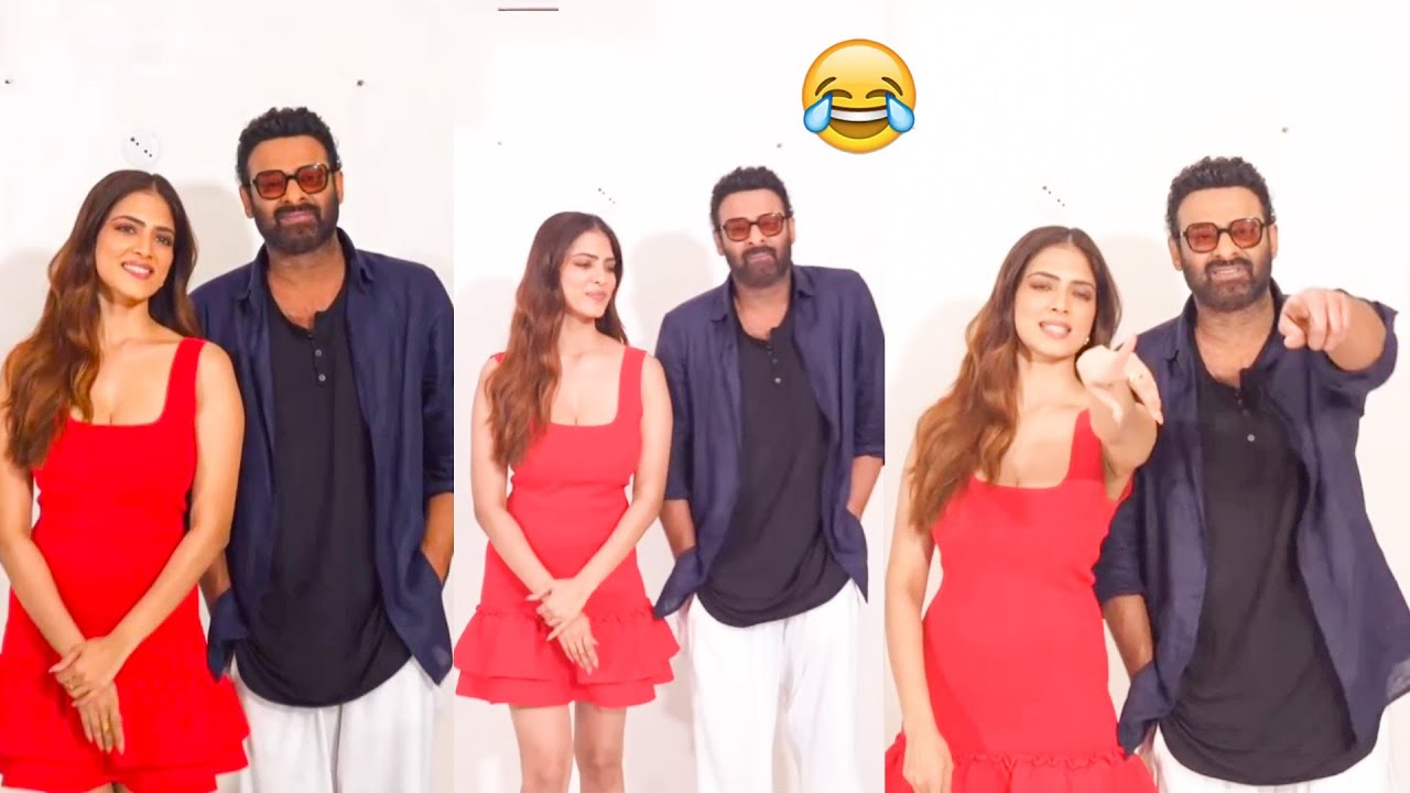 Prabhas & Malavika Mohanan Visuals @ Nache Nache Song Launch Event | Mumbai | The Raja Saab | FL