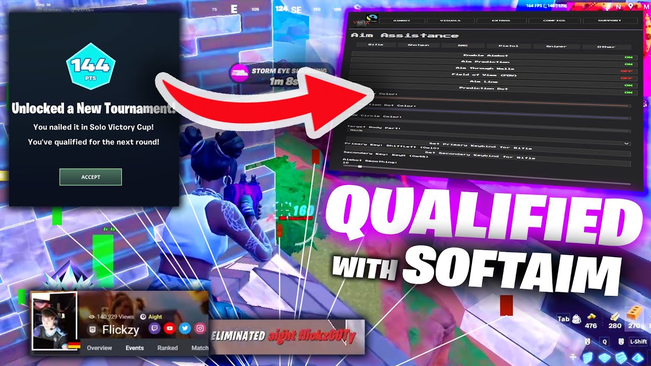 QUALIFIED in Solo Victory Cup Using The Best Fortnite CHEAT 🏆 (TOP 1K! sorry 