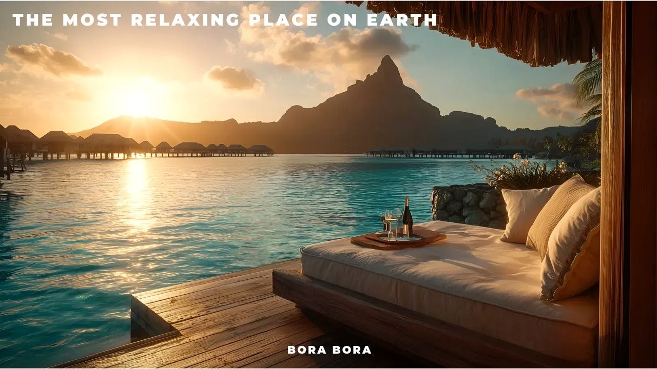 The Ultimate Stress Relief 🍷 Romantic Bora Bora Sunset Villa with Relaxing Piano (Luxury Escape)