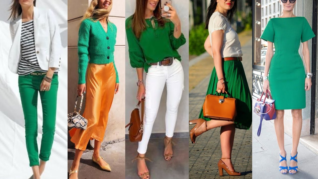 COMBINACIONES DE ROPA CON EL COLOR VERDE ESMERALDA / LOOKS Y OUTFITS EN COLOR VERDE ESMERALDA