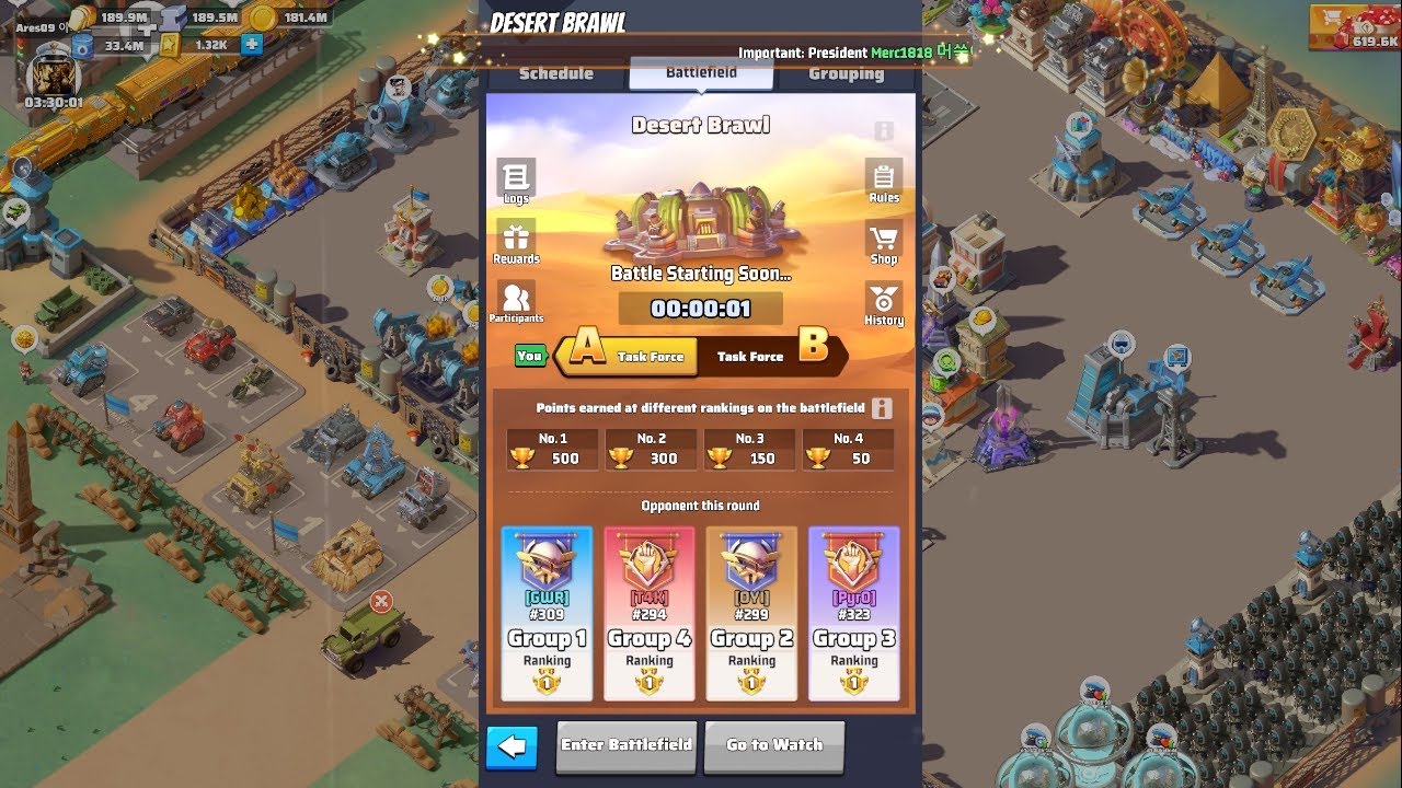 Desert Brawl Round 4 - Group of 1st -  #309 GWR, #299 OYI, #294 T4K, #323 PyrO