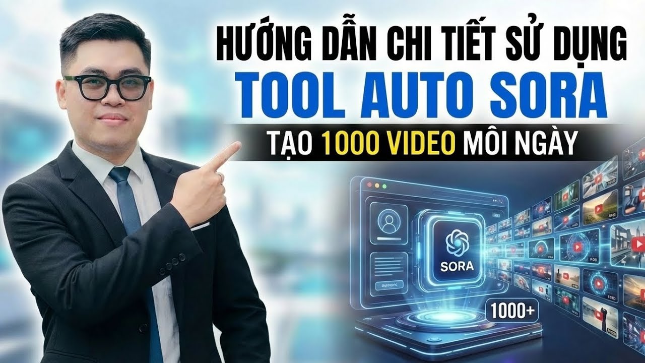 Hướng dẫn chi tiết Tool Auto Sora từ A-Z: Tự động tạo video từ ảnh v&agrave; Prompt cực nhanh