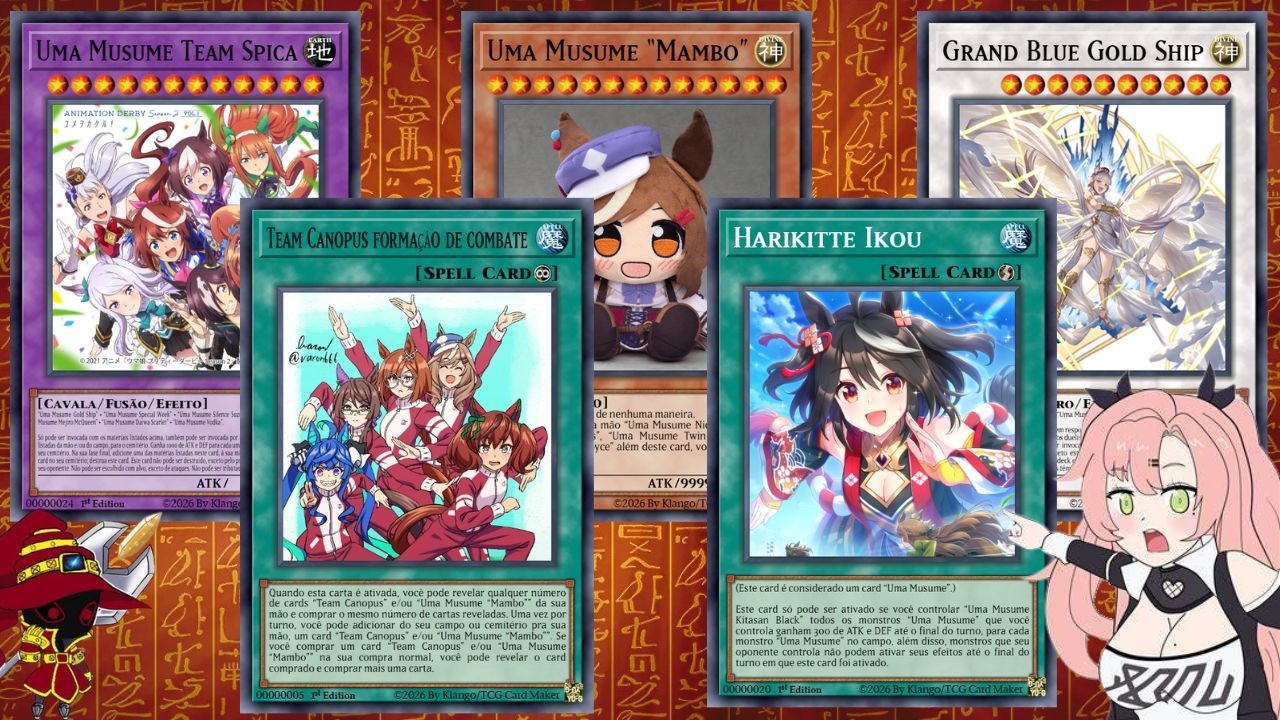 Fiz CARTAS das GAROTAS CAVALO pra YU-GI-OH