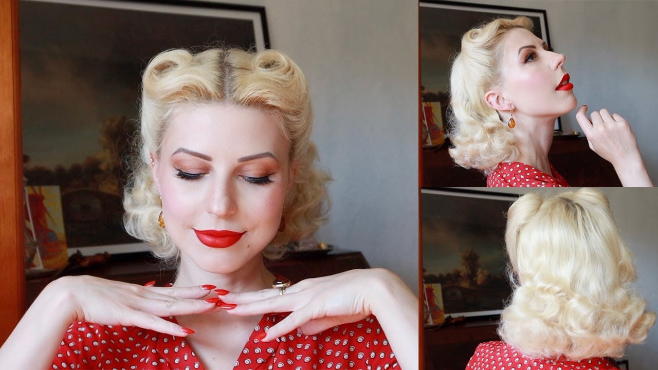 Victory Rolls ll 1940s Inspired Hairstyle ll Vintage Brush Out Tutorial