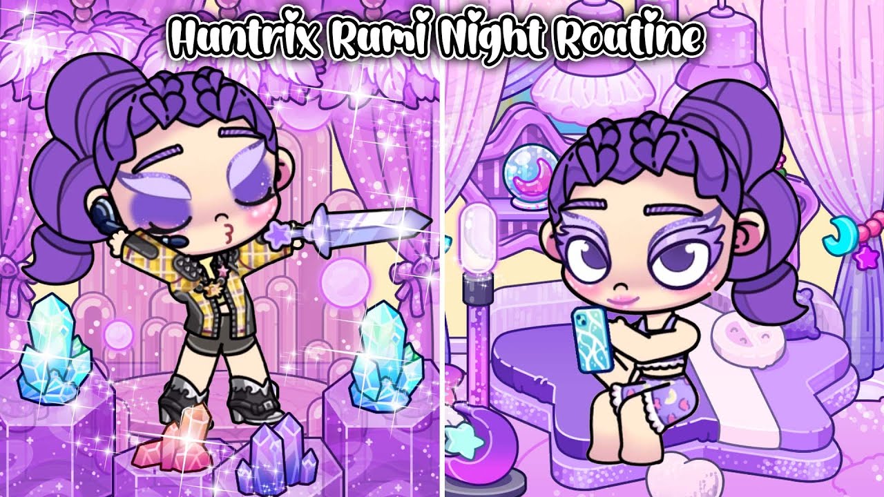 Huntrix RUMI Night Routine💜💛| Avatar World | Pazu