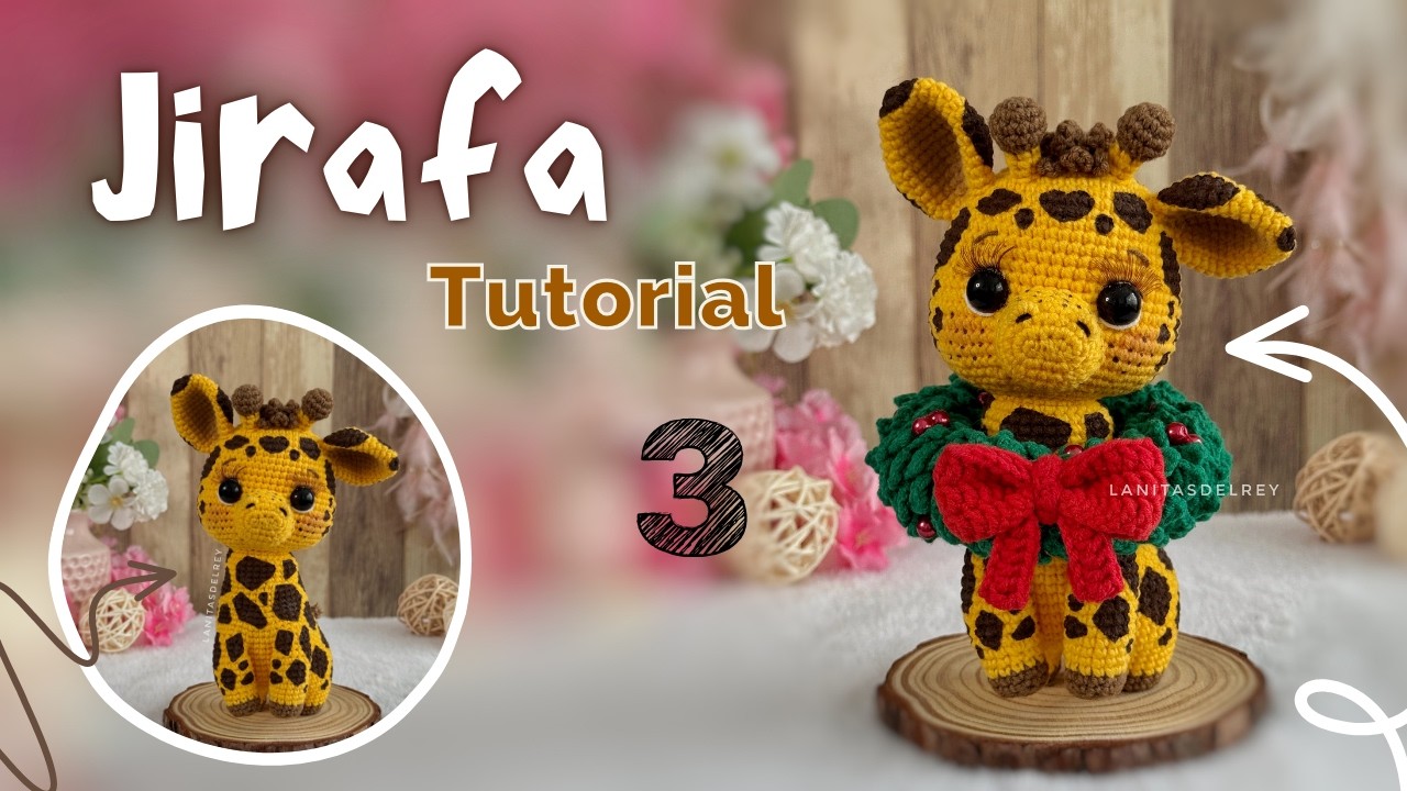 Tutorial Amigurumi - Jirafa Navideña (Parte 3: Corona Navideña)