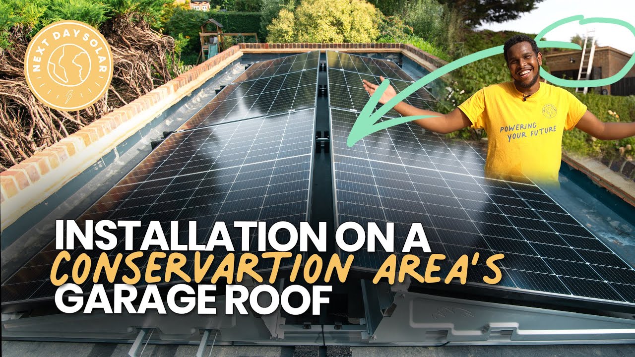 Solar Panel Install on Garage, East/West Mounting with 9.6kWh of PylonTech batteries, watch to learn