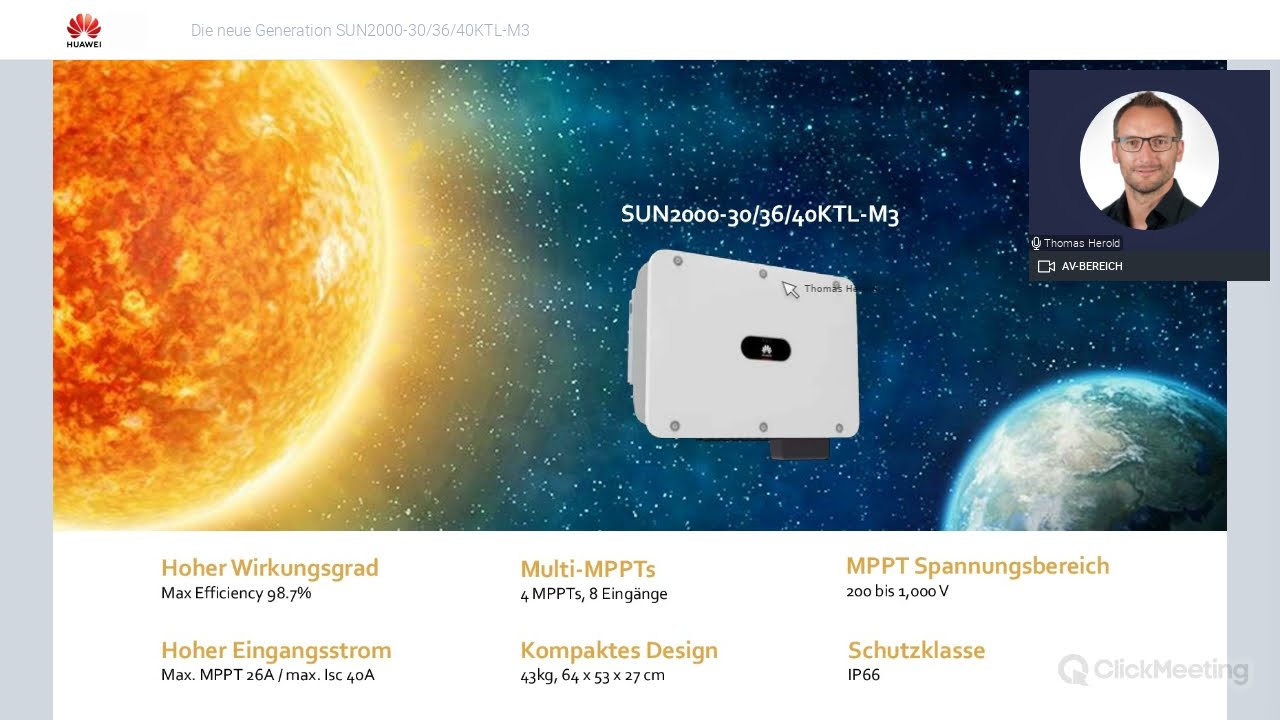 [Webinar] Die neue Generation SUN2000-30/36/40KTL-M3
