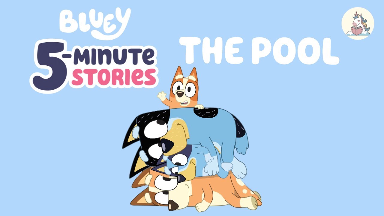 Bluey 5-minute Stories - The Pool | Read aloud | Children Kids Book | Bedtime Storytime