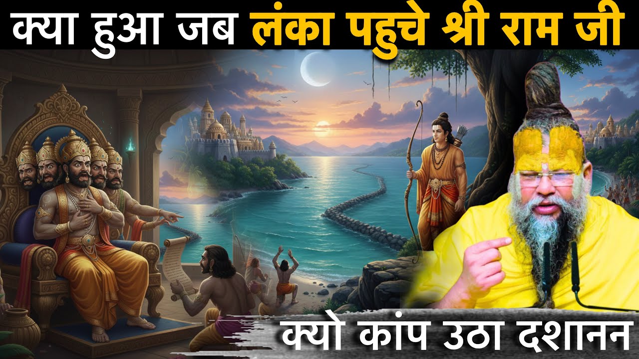 🔱भगवान श्री राम के लंका पहुँचने पर कैसा था रावण का हाल? जब श्री राम पहुँचे लंका, कांप उठा दशानन! 🙏😳