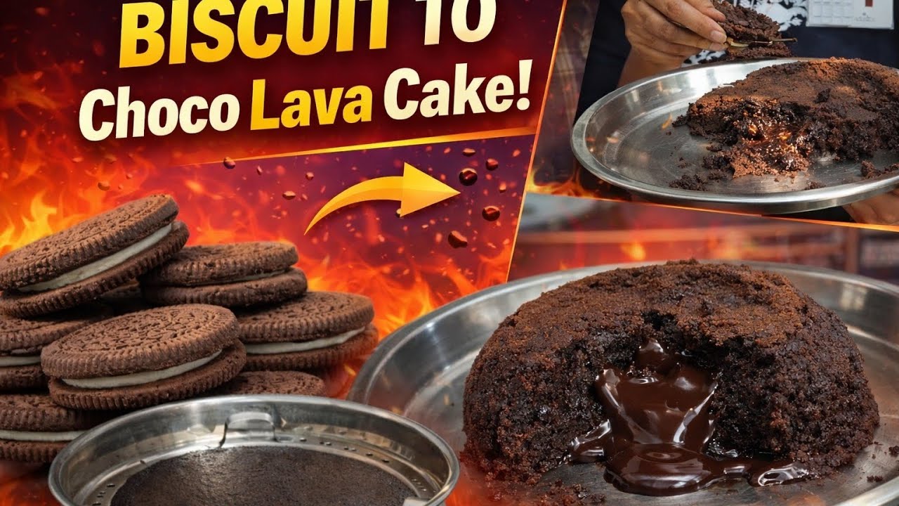 Biscuit to Choco Lava Cake 🍫 | Easy Homemade Recipe | 3rd Video