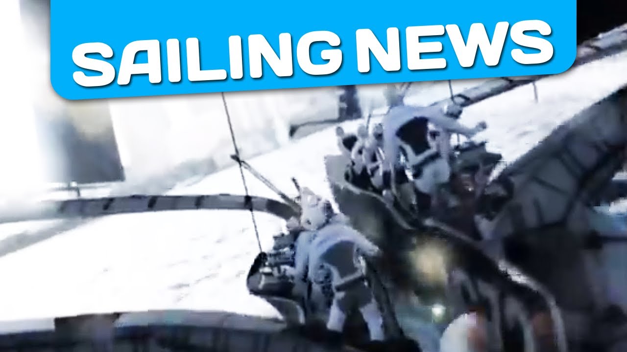 New America's Cup AC45 wing-sailed catamaran : first sailing session in Auckland
