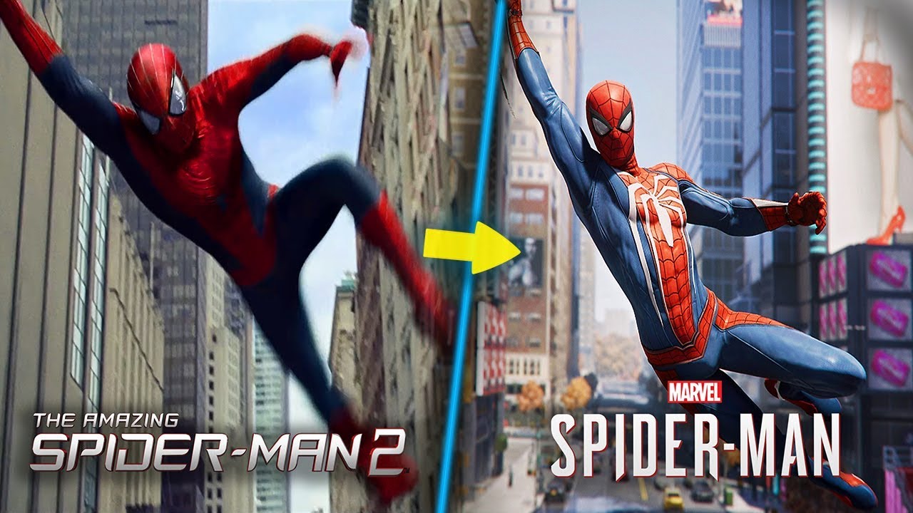 Recreating scenes in Spider-Man PS4 from The Amazing Spider-Man 2