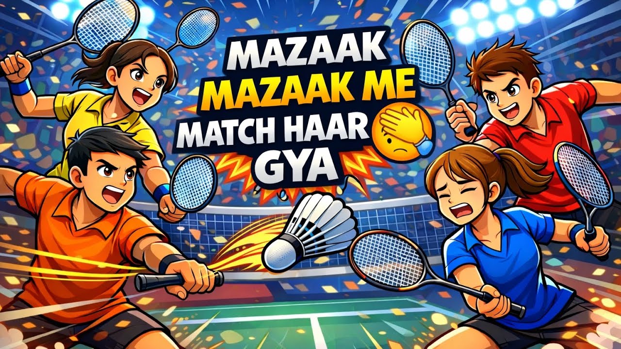 MAZAAK MAZAAK ME MATCH HAAR GYA 😵‍💫 #badminton #badmintonhighlights 