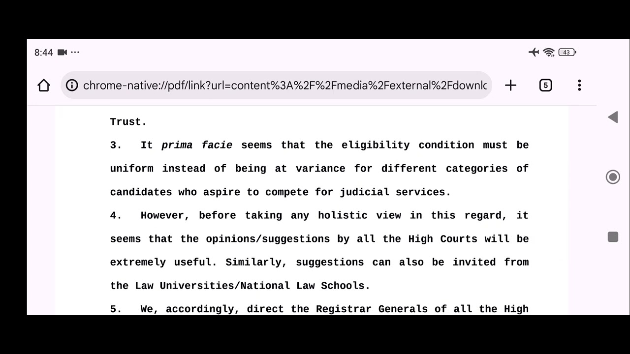#Legal update/3 Years Practice Rule For Judiciary/Civil Writ Petition No. 1110 of 2025